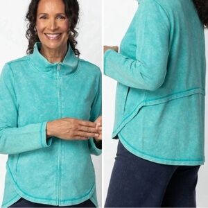 Habitat River Wash Chill Jacket Sweatshirt Relaxed Fit Color Lake Women's Large
